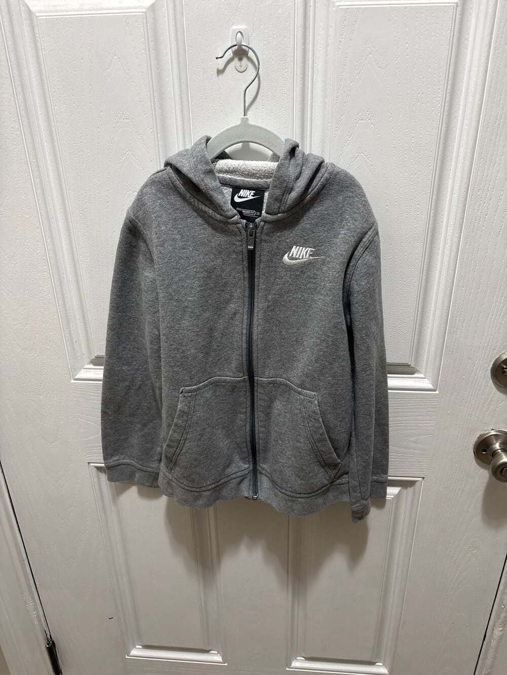 Nike Kids Sportswear Club Fleece Full-Zip Hoodie Heather Grey S